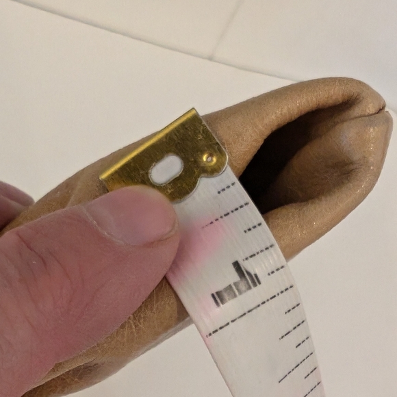 Vintage HOBO International Tan Leather Framed Convertible Clutch Shoulder Bag - Picture 7 of 16